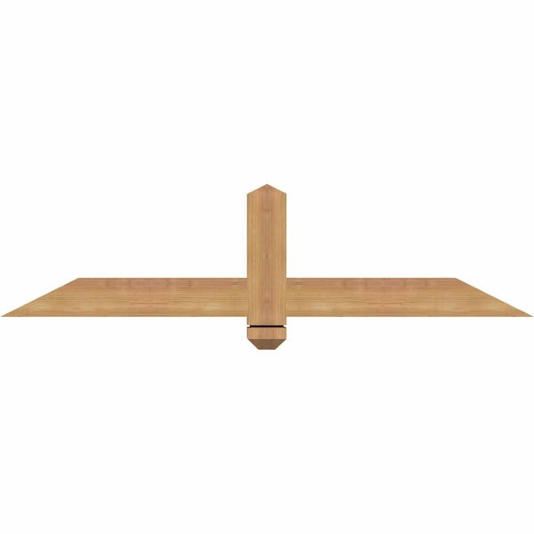Ekena Millwork Eugene Smooth Timber Gable Bracket, Western Red Cedar, 48"W x 12"H x 3 1/2"D x 3 1/2"F, 6/12 Pitch GBW048X12X0404EUG00SWR - main